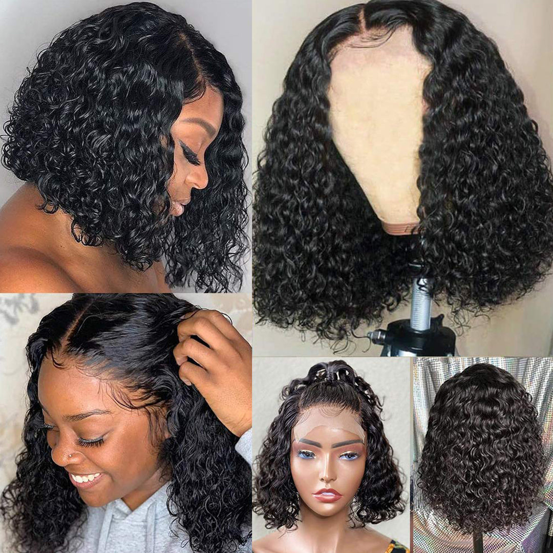 Queen Short Bob Wig Jerry Curly Human Hair