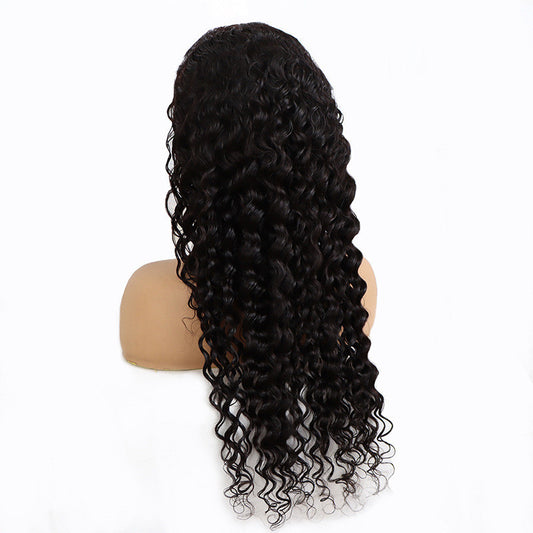 13x4 Lace Deep Rolled Wavy Human Hair Wig